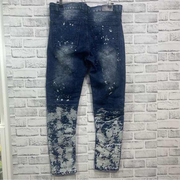 Demolition Black Label Acid Splash Distressed Jeans 34/30 - Picture 6 of 14